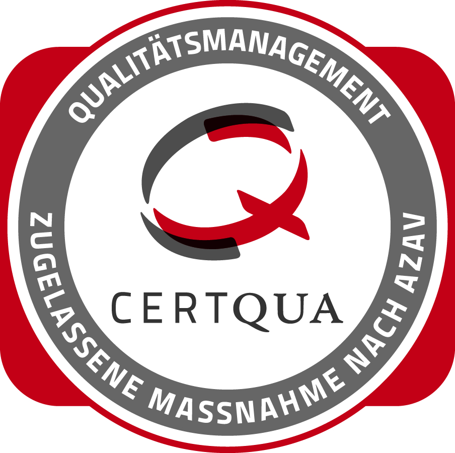 CERTQUA-Siegel Qualitätsmanagement Zugelassene Maßnahme nach AZAV