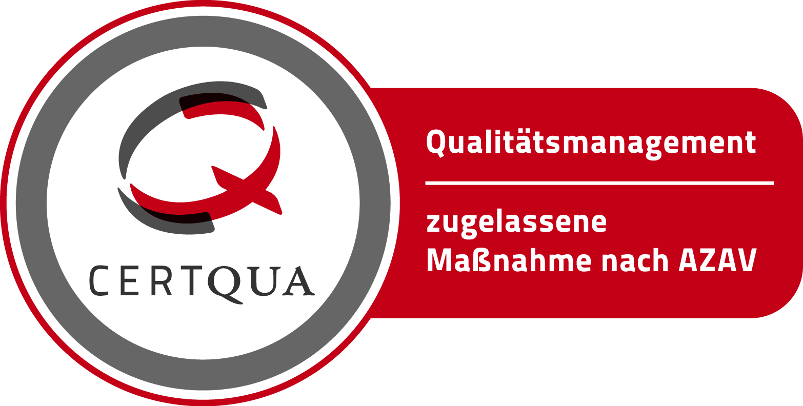 CERTQUA-Siegel Qualitätsmanagement Zugelassene Maßnahme nach AZAV